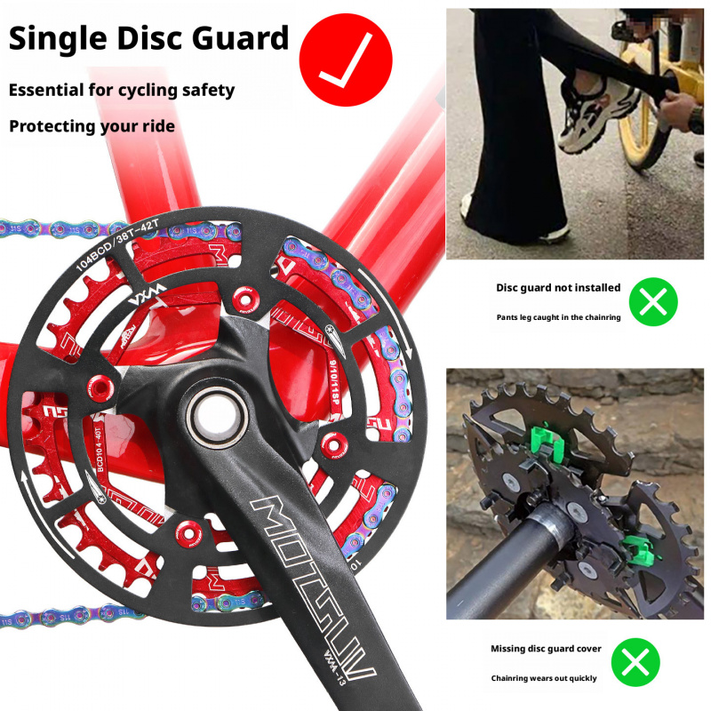 Mountain Biking Protective Gear - Dağ Bisikleti için 104 BCD Zincir