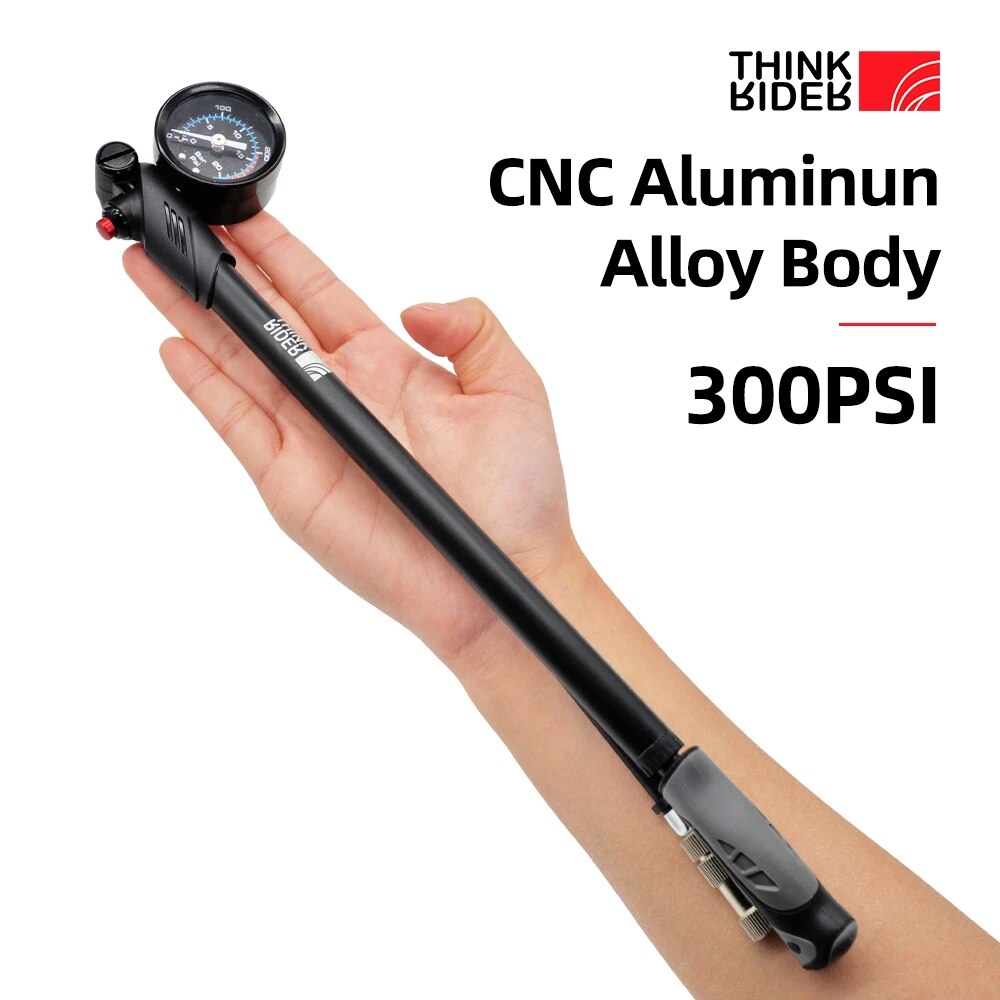 Shock Pump Suspension - ThinkRider Taşınabilir Yüksek basınçlı 300psi Bisiklet