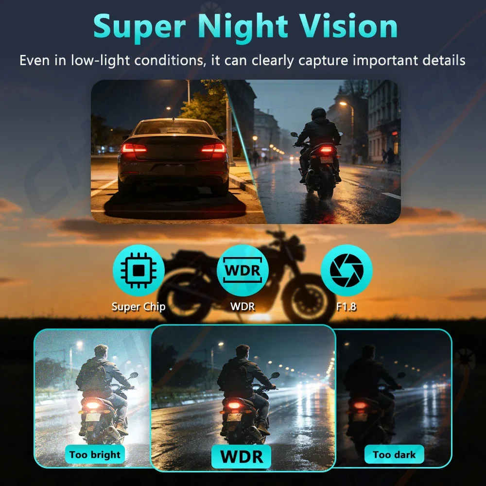 Motosiklet DVR 2K HD WiFi Su G - Mountain Biking Videos incelemesi ve fiyatı