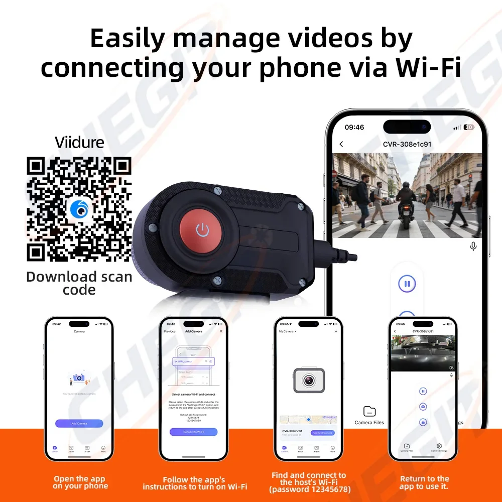 Motosiklet DVR 2K HD WiFi Su G - Mountain Biking Videos incelemesi ve fiyatı